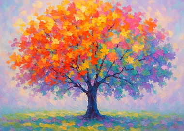 Colorful Tree Painting