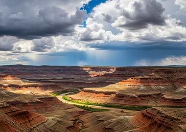 Dramatic Canyon Landscape with River