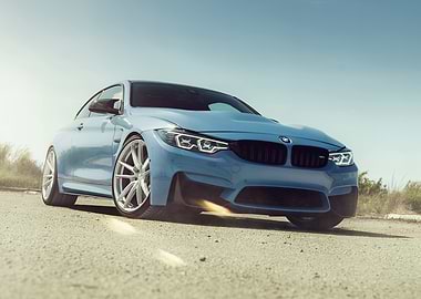 Light Blue BMW M4 Coupe