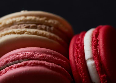 Colorful Macarons Close-Up