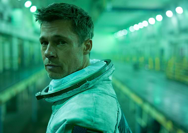 Brad Pitt in space suit portrait