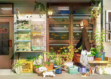 Pet Shop Walk Anime Style