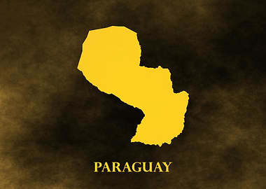 Paraguay Map Silhouette