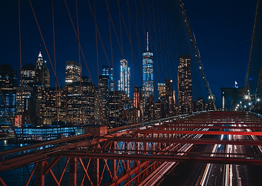 new york city skyline at night