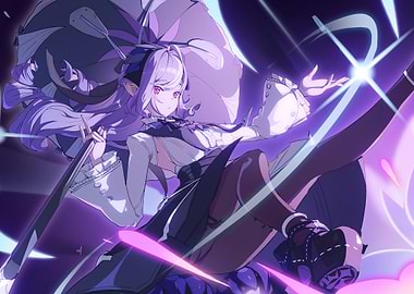 Girl with Umbrella and Magic