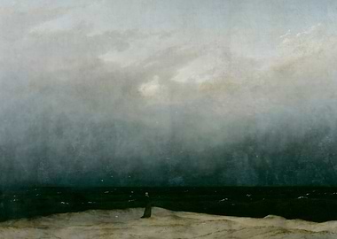 Monk by the Sea Painting