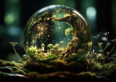 Enchanted Forest in a Glass Orb