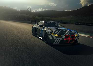 BMW M4 GT4 Racing on Track