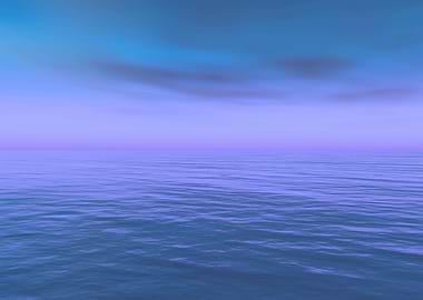 Calm Blue Ocean and Sky