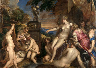 Diana and Actaeon Painting