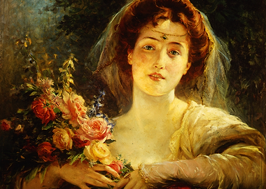 Portrait of a Woman with Flowers