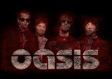 Oasis Band Abstract Portrait