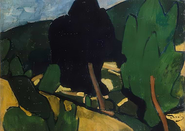 Abstract Landscape Painting with Trees, andre derain paintings