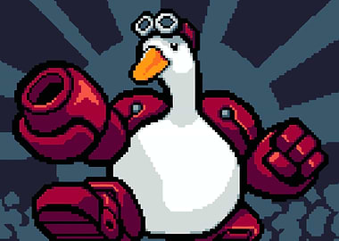 Pixel Art Goose Mech Suit