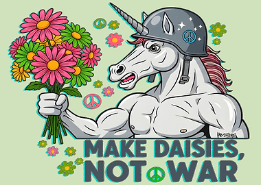 Make Daisies, Not War: Unicorn Art