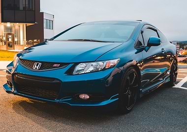 Blue Honda Civic Si Coupe