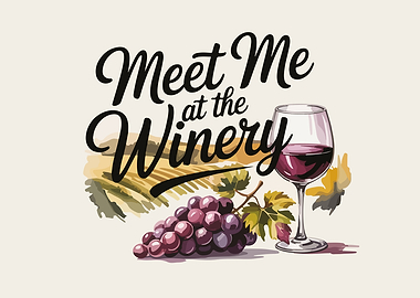 Meet Me at the Winery Illustration