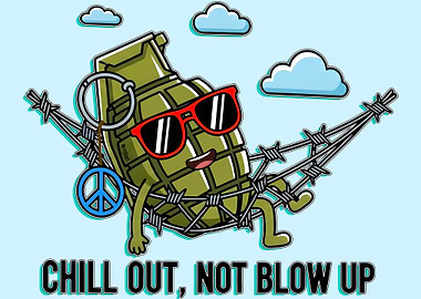 Chill Grenade in Hammock Cartoon