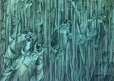 Umberto Boccioni's Charge of the Lancers