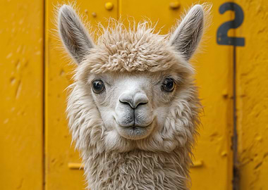 Close-up of an Alpaca Portrait