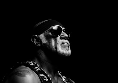 Wrestling Icon - Black and White Portrait