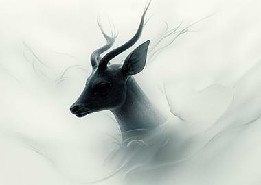 Elegant Deer Portrait in Soft Light