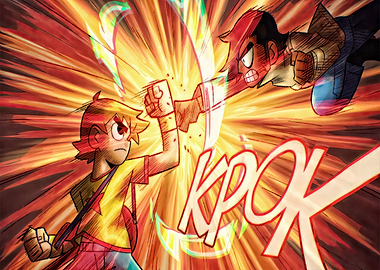 Scott Pilgrim Comic Fight Scene