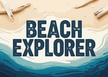 Beach Explorer Text Art