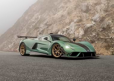 Green Hennessey Venom F5 Revolution Coupe