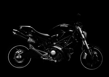 Black Ducati Motorcycle