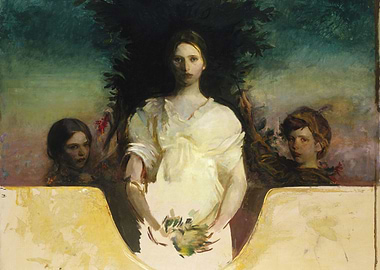 Woman with Children Painting