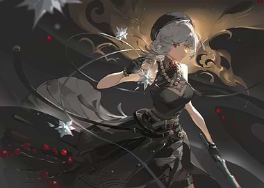 Anime Girl in Black Outfit