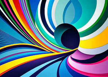 Sweeping Spectrum Waves Converging into a Deep Cyan Portal