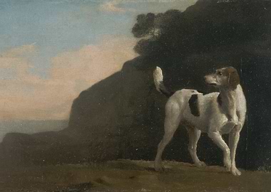 Dog in Landscape Painting