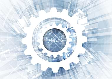 Abstract Gears and Technology Background