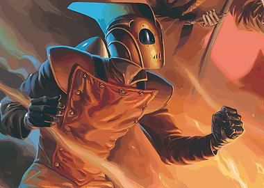 Steampunk Warrior in Action