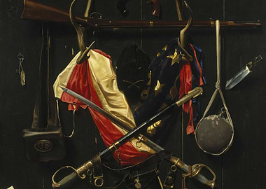 Civil War Memorabilia Still Life Painting