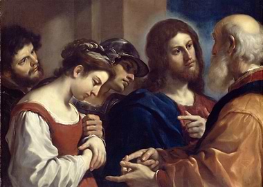 Jesus and the Adulterous Woman Painting