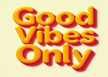 Good Vibes Only Text Art