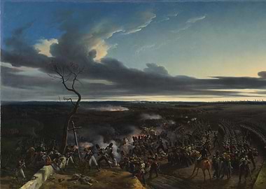 Historical Battle Scene Painting
