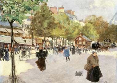 Parisian Street Scene Painting