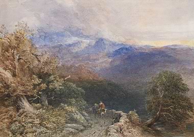 Mountainous Landscape with Figures on Path
