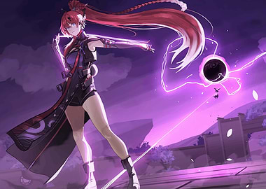 Anime Girl with Magic Orb