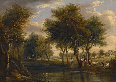 Landscape with Figures by a River