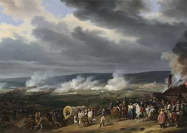 Historical Battle Scene Painting