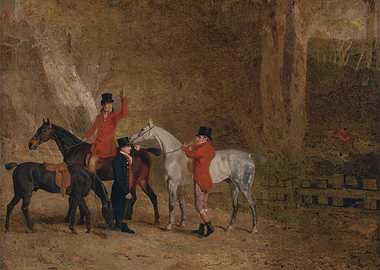 Fox Hunt Scene Painting