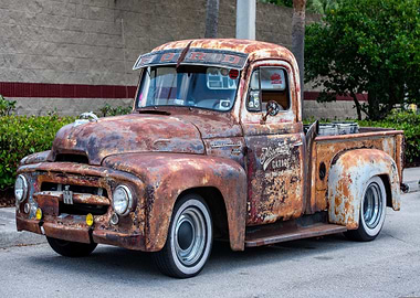 Vintage Rusty International Harvester Truck