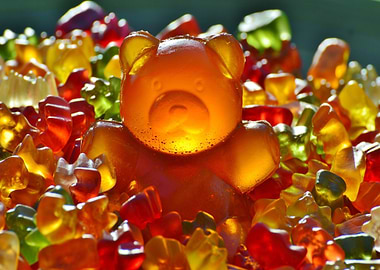 Gummy Bear Candy Close-Up