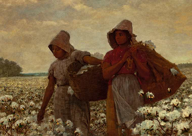 Cotton Pickers in the Field Painting