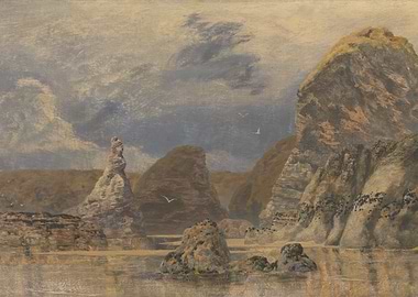 Coastal Rock Formations Painting